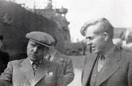 US Vice President Henry Wallace with General Nikishov in Magadan, 1944.